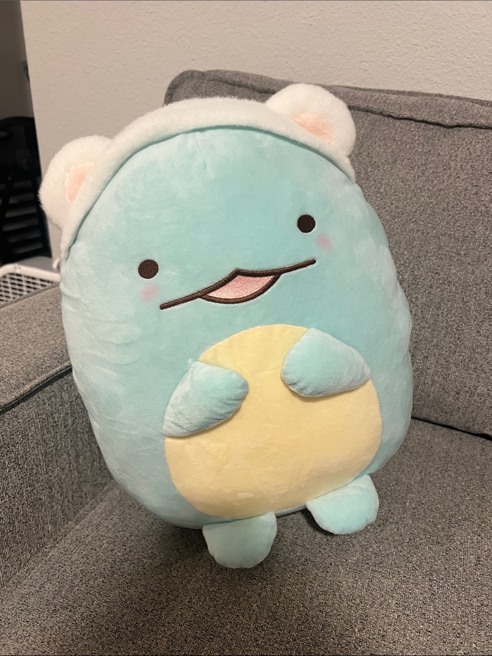 Cute Plush Sea Creature Toy - Mint with Yellow Belly